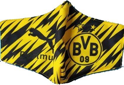 Mascara oficial Puma Borussia Dortmund 2020 2021 Amarela